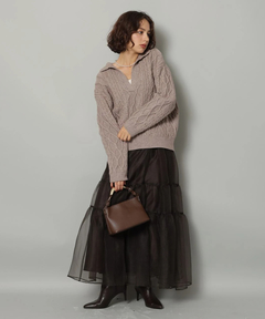 Arpege story(アルページュストーリー) |シャツドッキングケーブルニット