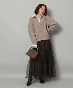 Arpege story(アルページュストーリー) |シャツドッキングケーブルニット