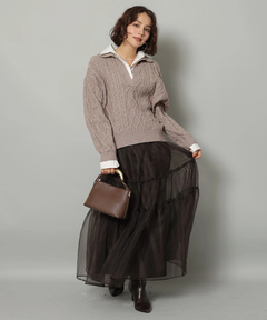 Arpege story(アルページュストーリー) |シャツドッキングケーブルニット