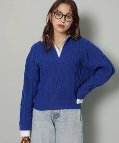 Arpege story(アルページュストーリー) |シャツドッキングケーブルニット