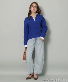 Arpege story(アルページュストーリー) |シャツドッキングケーブルニット