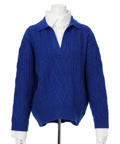 Arpege story(アルページュストーリー) |シャツドッキングケーブルニット