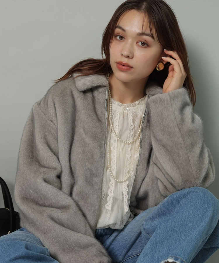 ミンク風ショートコート | コート | Arpege story（アルページュ