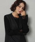 アルページュストーリー　新品正規品　袖口レースプルオーバーニット　完売黒 袖口レースプルオーバー | ニット | Arpege story（アルページュ