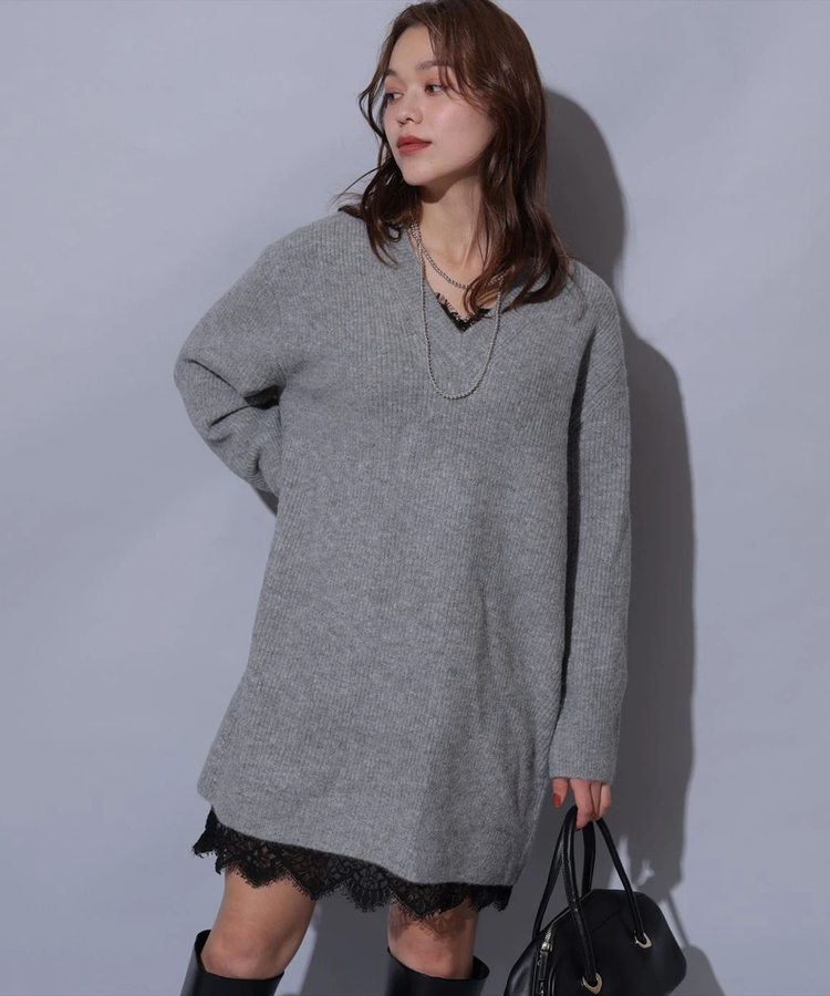 レースキャミワンピース×ニットワンピースSET | ワンピース | Arpege