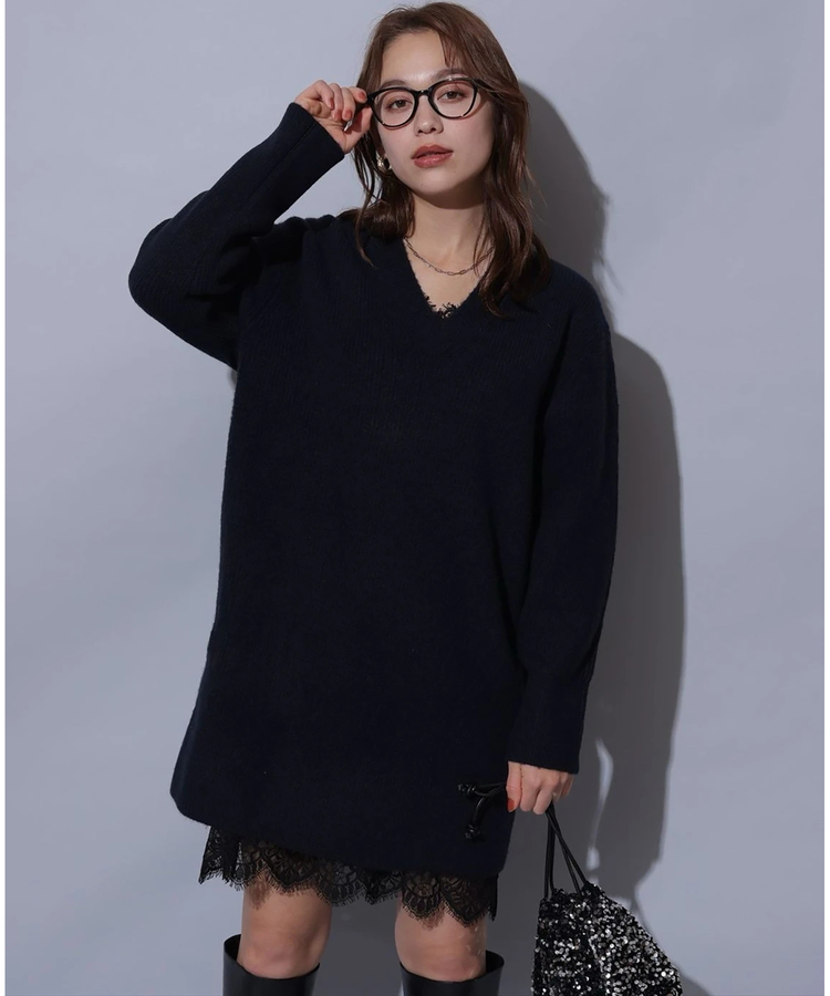 店舗限定》レースキャミワンピース×ニットワンピースSET | ワンピース