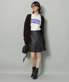 Arpege story(アルページュストーリー) |フェイクレザーラップミニスコート