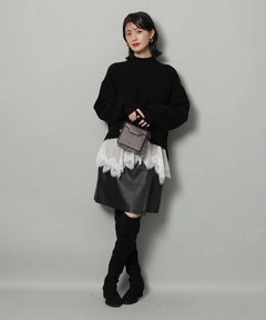 Arpege story(アルページュストーリー) |フェイクレザーラップミニスコート