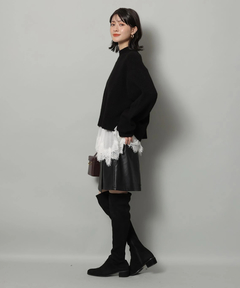 Arpege story(アルページュストーリー) |フェイクレザーラップミニスコート