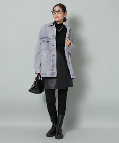 Arpege story(アルページュストーリー) |フェイクレザーラップミニスコート