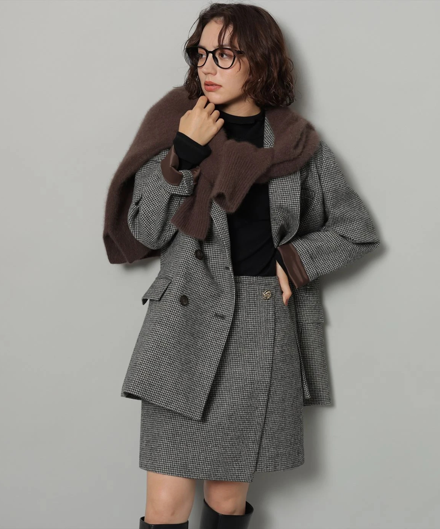 Arpege story ラップ風ミニスコート　黒　Mサイズ ラップミニスコート | スカート | Arpege story（アルページュ