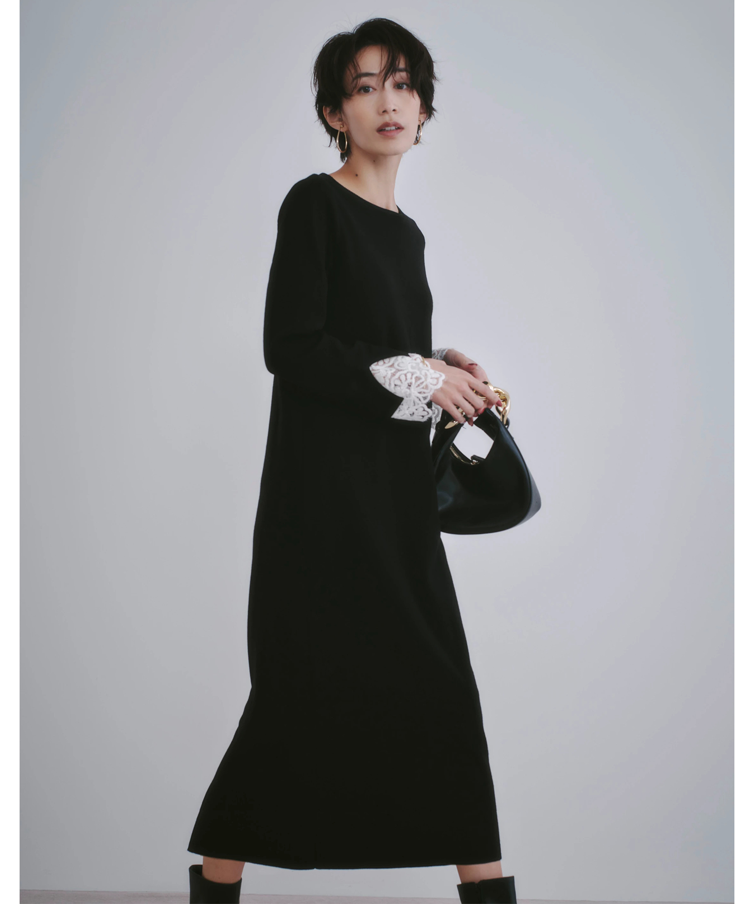 アルページュストーリー⭐︎ニットワンピースM 袖口レースニットワンピース | ワンピース | Arpege story