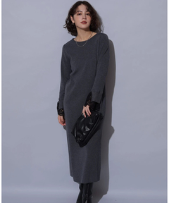 Arpege story(アルページュストーリー) |袖口レースニットワンピース