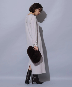 Arpege story(アルページュストーリー) |袖口レースニットワンピース