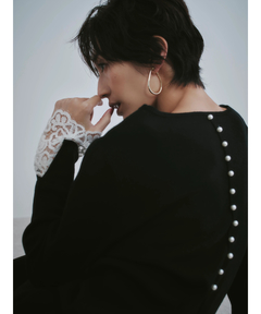 Arpege story(アルページュストーリー) |袖口レースニットワンピース