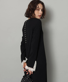 Arpege story(アルページュストーリー) |袖口レースニットワンピース