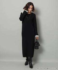 Arpege story(アルページュストーリー) |袖口レースニットワンピース