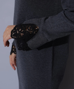 Arpege story(アルページュストーリー) |袖口レースニットワンピース