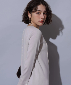 Arpege story(アルページュストーリー) |袖口レースニットワンピース