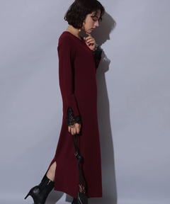 Arpege story(アルページュストーリー) |袖口レースニットワンピース