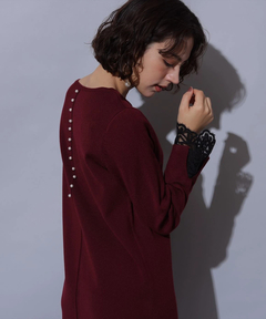 Arpege story(アルページュストーリー) |袖口レースニットワンピース