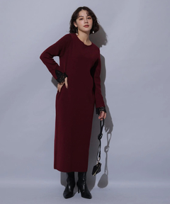 Arpege story(アルページュストーリー) |袖口レースニットワンピース