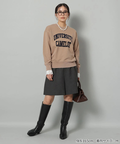 Arpege story(アルページュストーリー) |袖レースフロッキーロゴスウェット