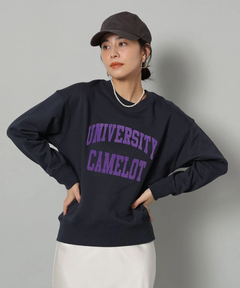 Arpege story(アルページュストーリー) |袖レースフロッキーロゴスウェット