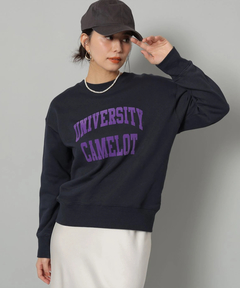 Arpege story(アルページュストーリー) |袖レースフロッキーロゴスウェット