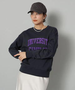 Arpege story(アルページュストーリー) |袖レースフロッキーロゴスウェット