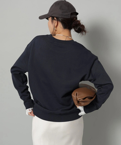 Arpege story(アルページュストーリー) |袖レースフロッキーロゴスウェット