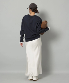 Arpege story(アルページュストーリー) |袖レースフロッキーロゴスウェット