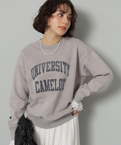 Arpege story(アルページュストーリー) |袖レースフロッキーロゴスウェット