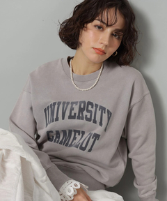 Arpege story(アルページュストーリー) |袖レースフロッキーロゴスウェット