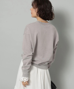 Arpege story(アルページュストーリー) |袖レースフロッキーロゴスウェット