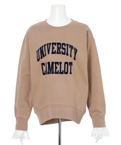 Arpege story(アルページュストーリー) |袖レースフロッキーロゴスウェット