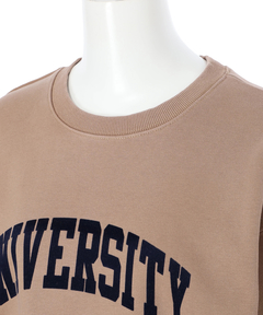 Arpege story(アルページュストーリー) |袖レースフロッキーロゴスウェット