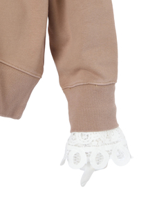 Arpege story(アルページュストーリー) |袖レースフロッキーロゴスウェット