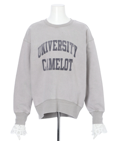 Arpege story(アルページュストーリー) |袖レースフロッキーロゴスウェット