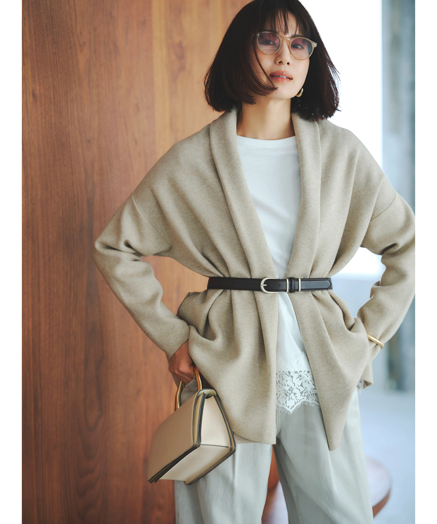 ブークレトッパーニットコート新品！アルページュストーリー トッパーカーデ | カーデ | Arpege story（アルページュストーリー