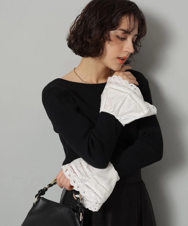 袖レースバックオープンニット | ニット | Arpege story（アルページュ
