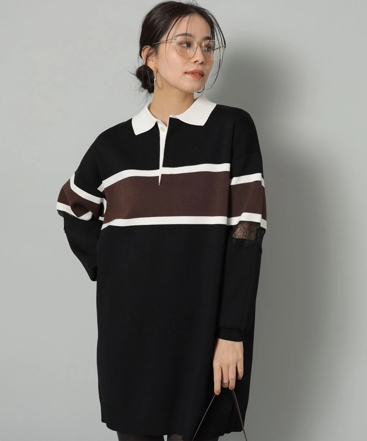 店舗限定》レース切替ラガーニットワンピース | ワンピース | Arpege