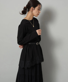 Arpege story(アルページュストーリー) |裾レースロンＴ