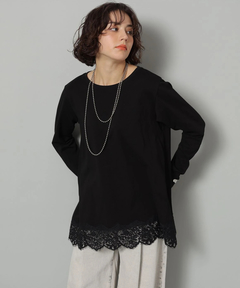 Arpege story(アルページュストーリー) |裾レースロンＴ