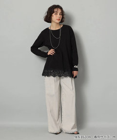 Arpege story(アルページュストーリー) |裾レースロンＴ