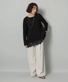 Arpege story(アルページュストーリー) |裾レースロンＴ