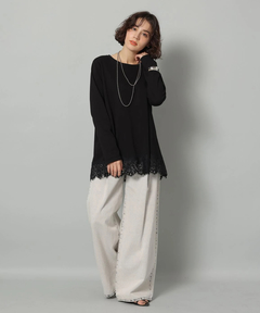 Arpege story(アルページュストーリー) |裾レースロンＴ