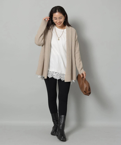 Arpege story(アルページュストーリー) |裾レースロンＴ