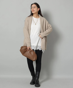 Arpege story(アルページュストーリー) |裾レースロンＴ