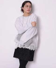 Arpege story(アルページュストーリー) |裾レースロンＴ